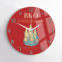 Thumbnail for Modibo Keita International Airport (BKO) design on red no frame wall clock