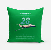 Thumbnail for Bombardier Learjet 28 design on green pillow