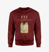 Thumbnail for Metz–Nancy–Lorraine Airport (ETZ) design on wine red sweatshirt