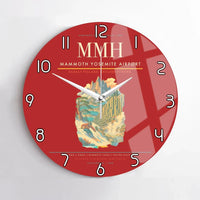 Thumbnail for Mammoth Yosemite Airport (MMH) design on red no frame wall clock