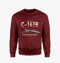 Thumbnail for C-141B Starlifter design on wine red sweatshirt