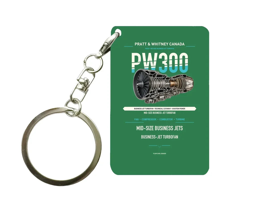 PW300 Key Chain design on green key chain