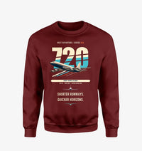 Thumbnail for Boeing 720B design on wine red sweatshirt