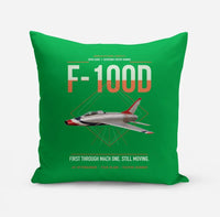 Thumbnail for F-100D Super Sabre design on green pillow