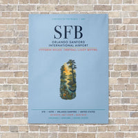 Thumbnail for Orlando Sanford International Airport SFB vertical canvas print - no frame - light blue background