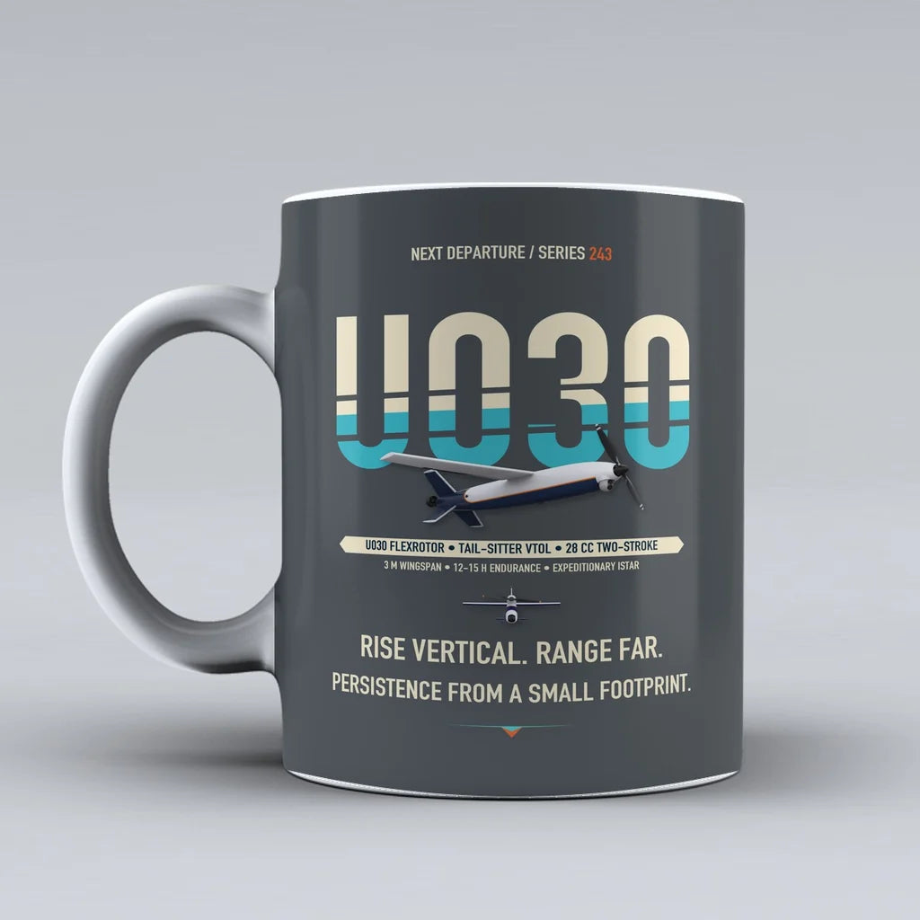 U030 Flexrotor Mug design on gray airbus