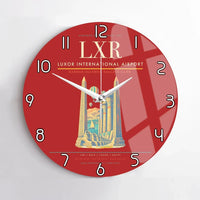 Thumbnail for Luxor International Airport (LXR) design on red no frame wall clock
