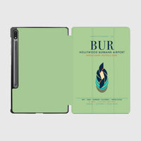Thumbnail for Hollywood Burbank Airport (BUR) design on light green samsung tablet tablet case