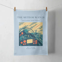 Thumbnail for VINTAGE G4212 - The Meteor Watch - Designed Towels design on lightblue