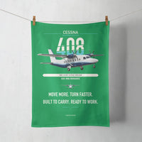 Thumbnail for Cessna 408 SkyCourier design on green towel