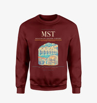 Thumbnail for Maastricht Aachen Airport (MST) design on wine red sweatshirt