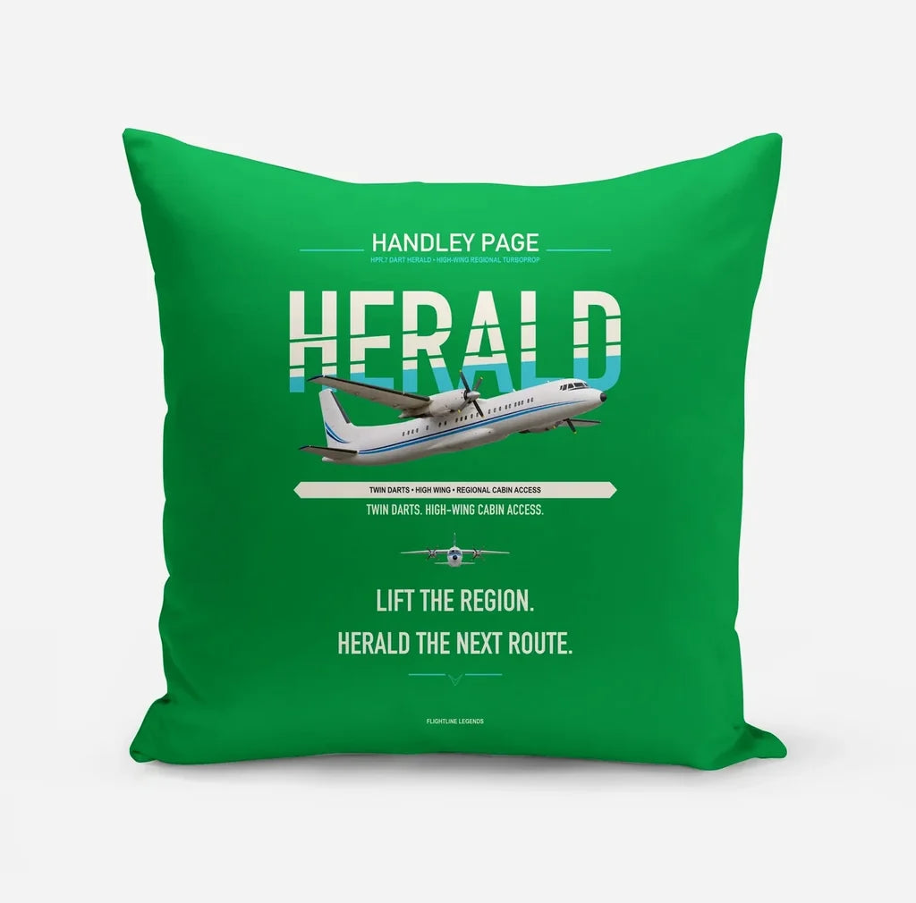 Handley Page HPR.7 Dart Herald design on green pillow