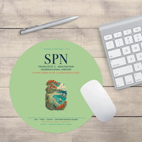 Thumbnail for Francisco C. Ada Saipan International Airport (SPN) design on light green round mouse pad