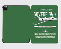 Thumbnail for Cessna Citation Sovereign+ design on green ipad tablet case