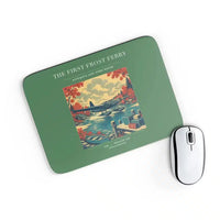 Thumbnail for VINTAGE G4433 - The First Frost Ferry - Designed Mouse Pads design on green rectangle