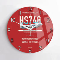 Thumbnail for Hawker Siddeley HS 748 Series 2A design on red no frame wall clock