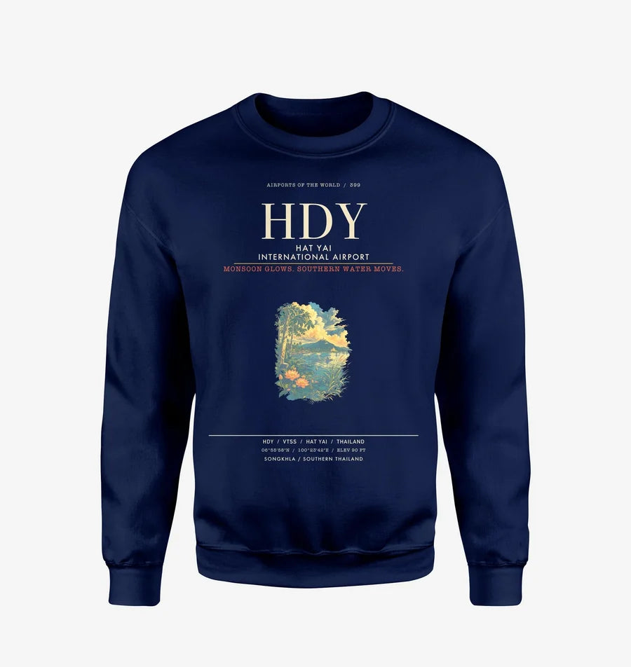 Hat Yai International Airport HDY Sweatshirt - Navy Blue