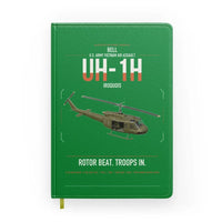 Thumbnail for Bell UH-1H Iroquois design on green notebook