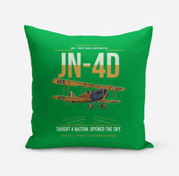 Thumbnail for Curtiss JN-4D Jenny design on green pillow
