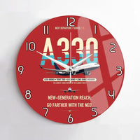 Thumbnail for Airbus A330-800neo design on red no frame wall clock