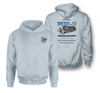 Thumbnail for TPE331-12 design on light blue hoodie