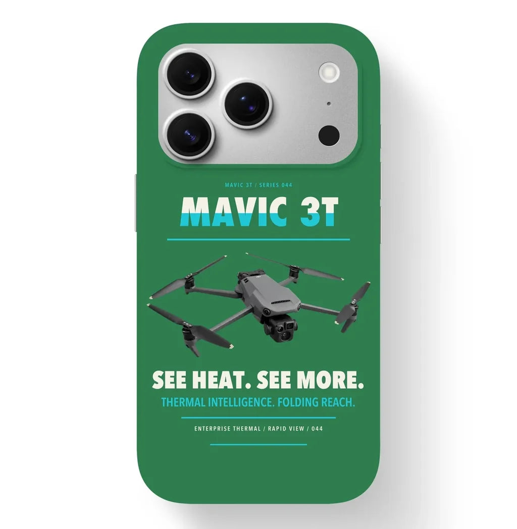 DJI Mavic 3 Thermal Case design on green iphone case