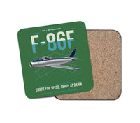 Thumbnail for F-86F Sabre design on green 1 piece coaster
