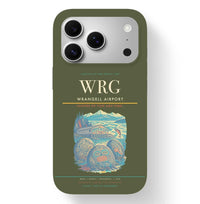 Thumbnail for Wrangell Airport (WRG) design on green army iPhone 17 Pro MagSafe case
