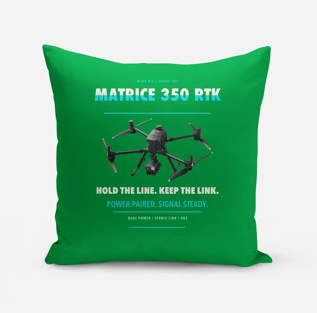 DJI Matrice 350 RTK design on green pillow