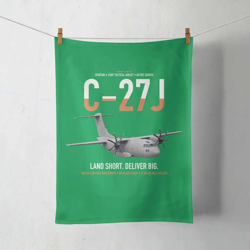 C-27J Spartan design on green towel
