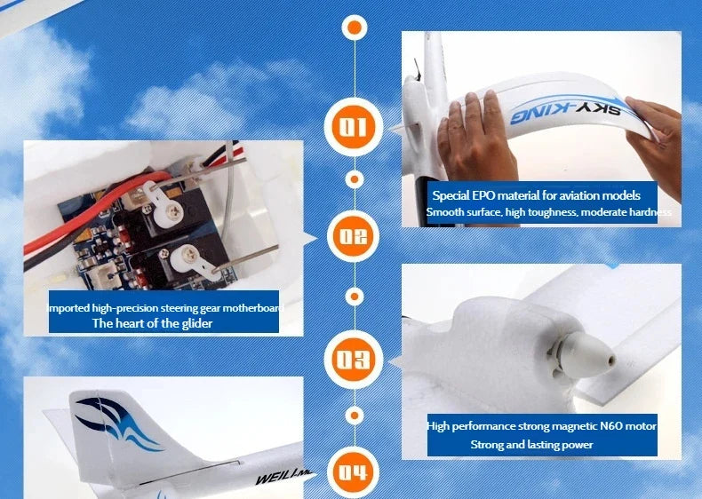 F959s Three-Channel Push-Back High-Speed Glider Six-Axis Gyroscope Remote Control Aircraft Plane Rc Model Toy - view 12