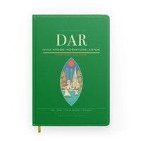 Thumbnail for Julius Nyerere International Airport (DAR) design on green notebook