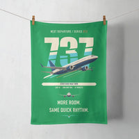 Thumbnail for Boeing 737 MAX 9 design on green towel