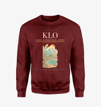 Thumbnail for Kalibo International Airport (KLO) design on wine red sweatshirt