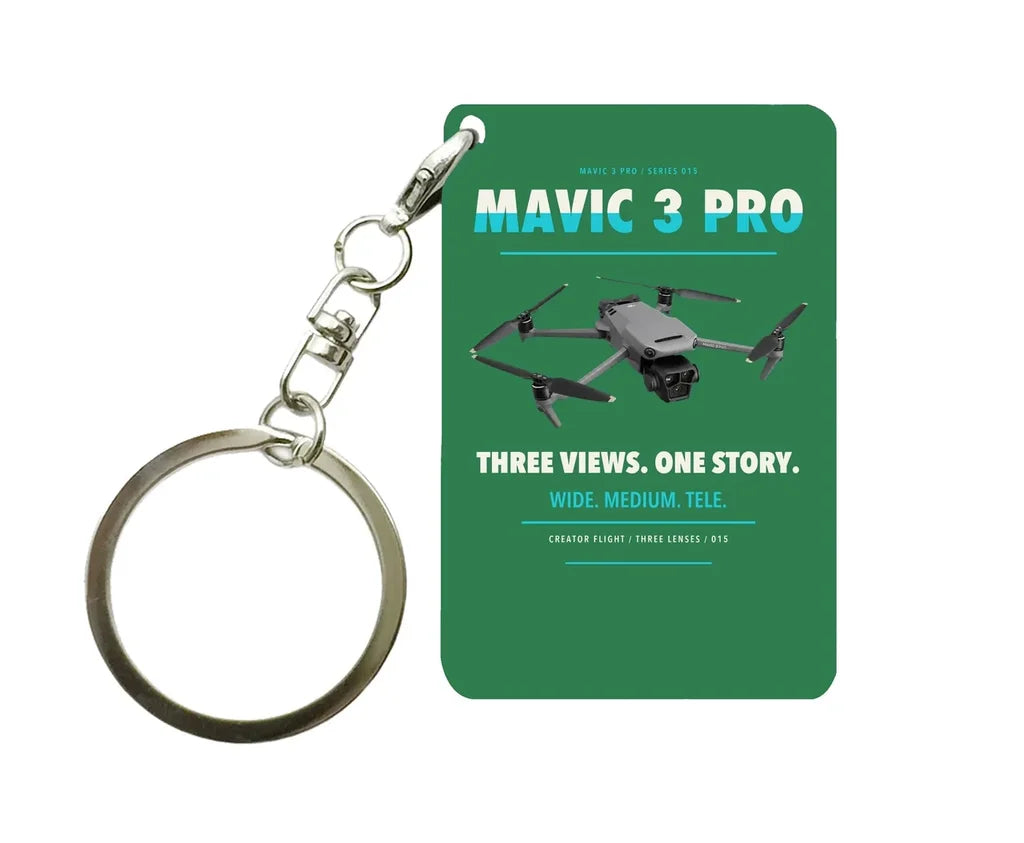 DJI Mavic 3 Pro Key Chain design on green key chain