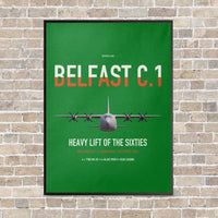 Thumbnail for Short Belfast C.1 vertical canvas print - framed - green background
