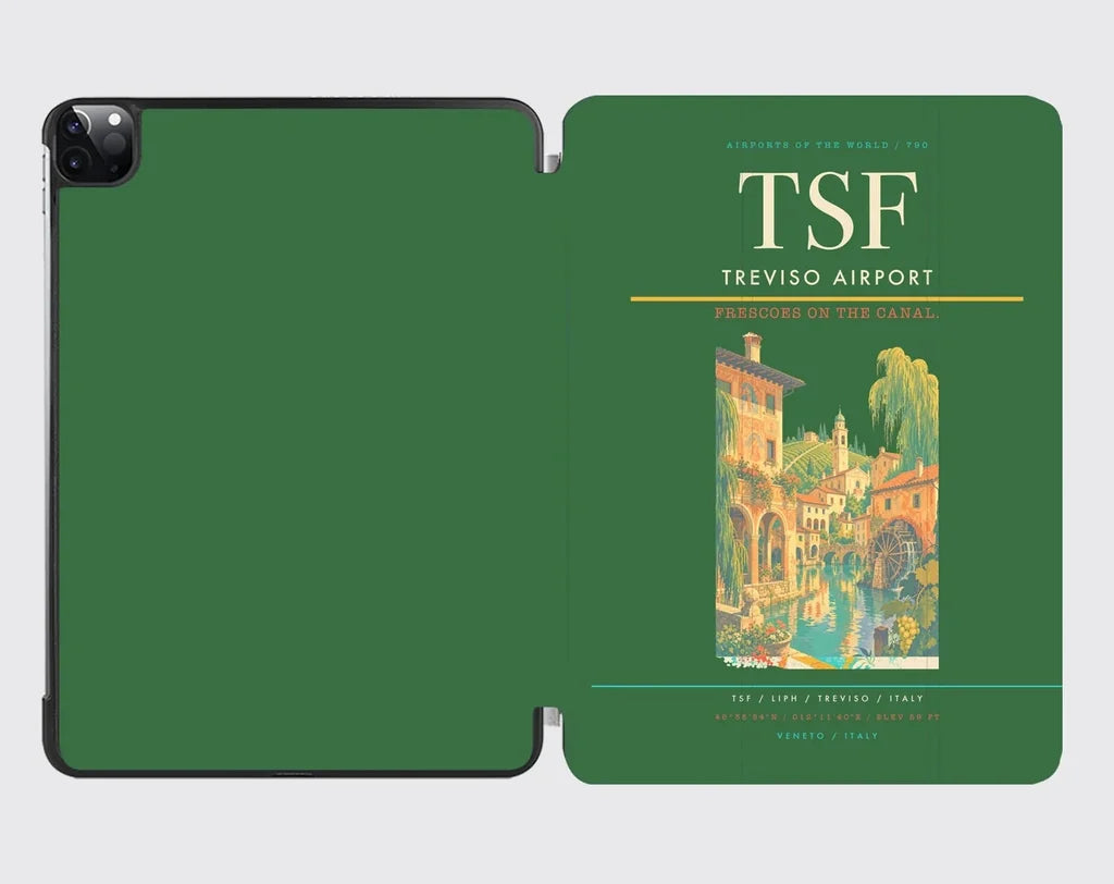Treviso Airport (TSF) design on green ipad tablet case