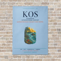 Thumbnail for Sihanouk International Airport KOS vertical canvas print - no frame - light blue background