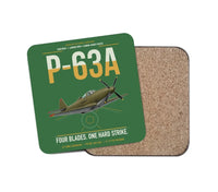 Thumbnail for P-63A Kingcobra design on green 1 piece coaster