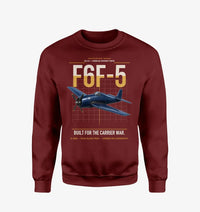 Thumbnail for F6F-5 Hellcat design on wine red sweatshirt