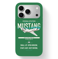 Thumbnail for Cessna Citation Mustang design on green magsafe iphone case, for iPhone 17 Pro