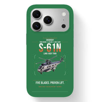 Thumbnail for Sikorsky S-61N design on green magsafe iphone case, for iPhone 17 Pro