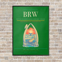 Thumbnail for Wiley Post–Will Rogers Memorial Airport BRW — Utqiagvik vertical canvas print - framed - green background