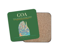 Thumbnail for Genoa Cristoforo Colombo Airport (GOA) design on green 1 piece coaster