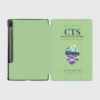 Thumbnail for New Chitose Airport Sapporo (CTS) design on light green samsung tablet tablet case