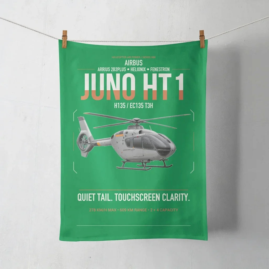 Airbus H135 Juno HT1 design on green towel
