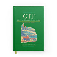 Thumbnail for Great Falls International Airport (GTF) design on green notebook