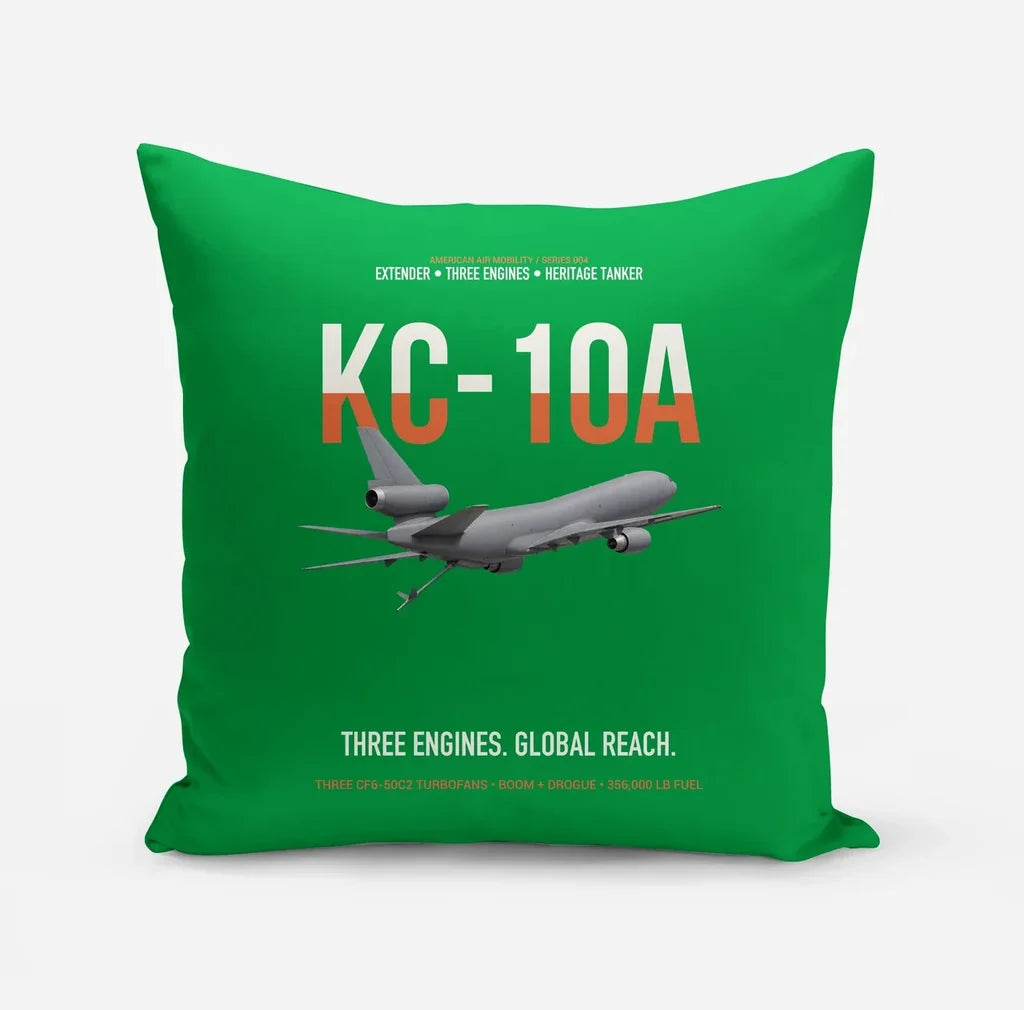 KC-10A EXTENDER design on green pillow
