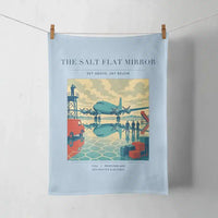 Thumbnail for VINTAGE G4333 - The Salt Flat Mirror - Designed Towels design on lightblue