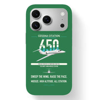 Thumbnail for Cessna Citation 650 - Citation III design on green magsafe iphone case, for iPhone 17 Pro